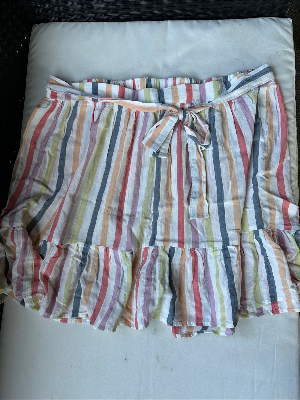 Old Navy Multicolor Striped Ruffle Mini Skirt